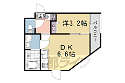 PourToujurs双ヶ岡 1DKの間取図画像