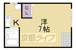 プペハイツ中山 ワンルームの間取図画像