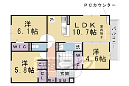 アーバングレイス 3LDKの間取図画像
