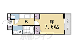 深草邸 1Kの間取図画像