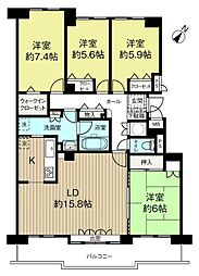 カンターレ柳町 4LDKの間取図画像