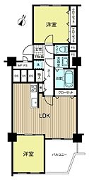 幌平橋ハイホーム 2LDKの間取図画像