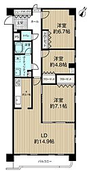 ロイヤルシャトー光星壱番館 3LDKの間取図画像