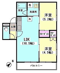 ASTLUX 2LDKの間取図画像