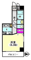 サンパティオサンアイパート1 1Kの間取図画像