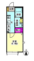 チェリーメゾン 1Kの間取図画像