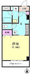 ステュディオ大森西 1Kの間取図画像