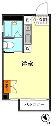 3Dアパートメント ワンルームの間取図画像