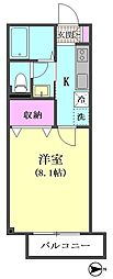 シャトレー大森 1Kの間取図画像