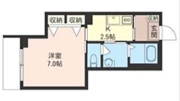 メゾンリシェス 1Kの間取図画像