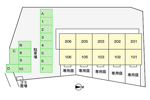 エクセル北門 106｜兵庫県姫路市御立中７丁目(賃貸アパート3DK・1階・52.17㎡)の写真 その14