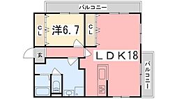 コーポラスエル 1LDKの間取図画像