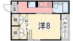 スマイル東今宿 1Kの間取図画像