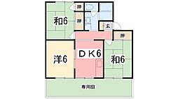 エイシンハイツ 3DKの間取図画像