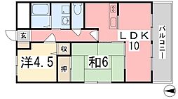 ファルネーゼ鵤 2LDKの間取図画像