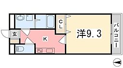 メイプル・パラーシオ 1Kの間取図画像