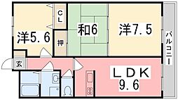 コンフォール大塩 3DKの間取図画像