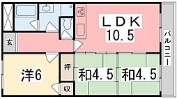 ベアード水上 3LDKの間取図画像