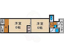 山三文化 2Kの間取図画像