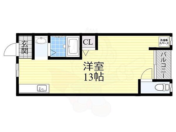 大阪府高槻市千代田町(賃貸アパート1R・2階・30.00㎡)の写真 その2