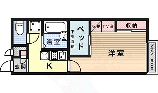 大阪府高槻市安満西の町(賃貸アパート1K・1階・21.81㎡)の写真 その2