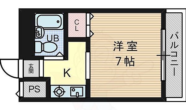 大阪府高槻市西冠１丁目(賃貸マンション1K・4階・20.00㎡)の写真 その2