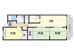 ルノン茨木 3LDKの間取図画像