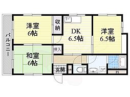 土井マンション 3DKの間取図画像
