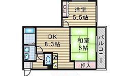 カーサエスペランサ 2DKの間取図画像