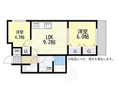 Healing Grace 高槻高西町A棟 2LDKの間取図画像