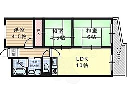 高槻センチュリーマンション 3LDKの間取図画像