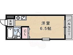 松が丘エンビィマンション ワンルームの間取図画像