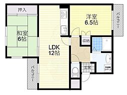 サニーパーク松川 2LDKの間取図画像