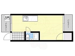 タウン城北 ワンルームの間取図画像