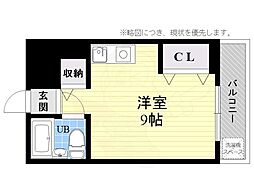 プレミアムコート ワンルームの間取図画像
