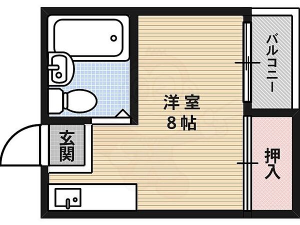 阪南パークヴィラ 305｜大阪府大阪市阿倍野区阪南町６丁目(賃貸マンション1R・3階・17.00㎡)の写真 その2