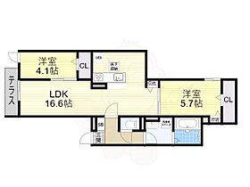 大山蓮華  ｜ 大阪府大阪市阿倍野区阪南町１丁目16番15号（賃貸アパート2LDK・1階・61.52㎡） その2