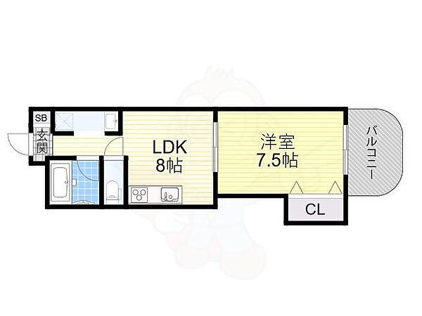 インペリアルメゾンフィールド ｜大阪府大阪市住吉区万代６丁目(賃貸マンション1LDK・3階・31.50㎡)の写真 その2