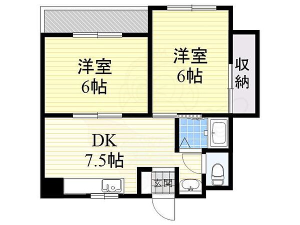 ラパンジール住吉大社 ｜大阪府大阪市住吉区東粉浜３丁目(賃貸マンション2DK・9階・34.20㎡)の写真 その2