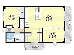間取図画像 2SLDK