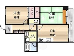 ラフォーレ我孫子筋 2DKの間取図画像