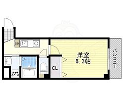 ルポゼアビコ 1Kの間取図画像