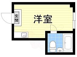 プレアール昭和町2 ワンルームの間取図画像