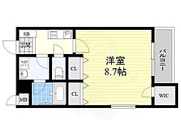 WELLSQUARE長居公園 1Kの間取図画像