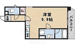 ラシーヌ阿倍野 ワンルームの間取図画像