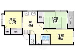 パークサンハイツ 3DKの間取図画像