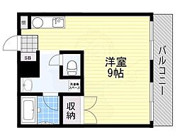 レガーレ長居公園 ワンルームの間取図画像