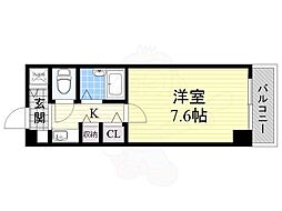 フロレスコ昭和町 1Kの間取図画像
