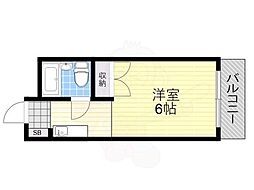 東洋プラザ住吉 1Kの間取図画像