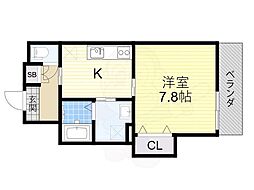 クレアール西今川 1Kの間取図画像